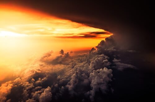 sun with storm clouds